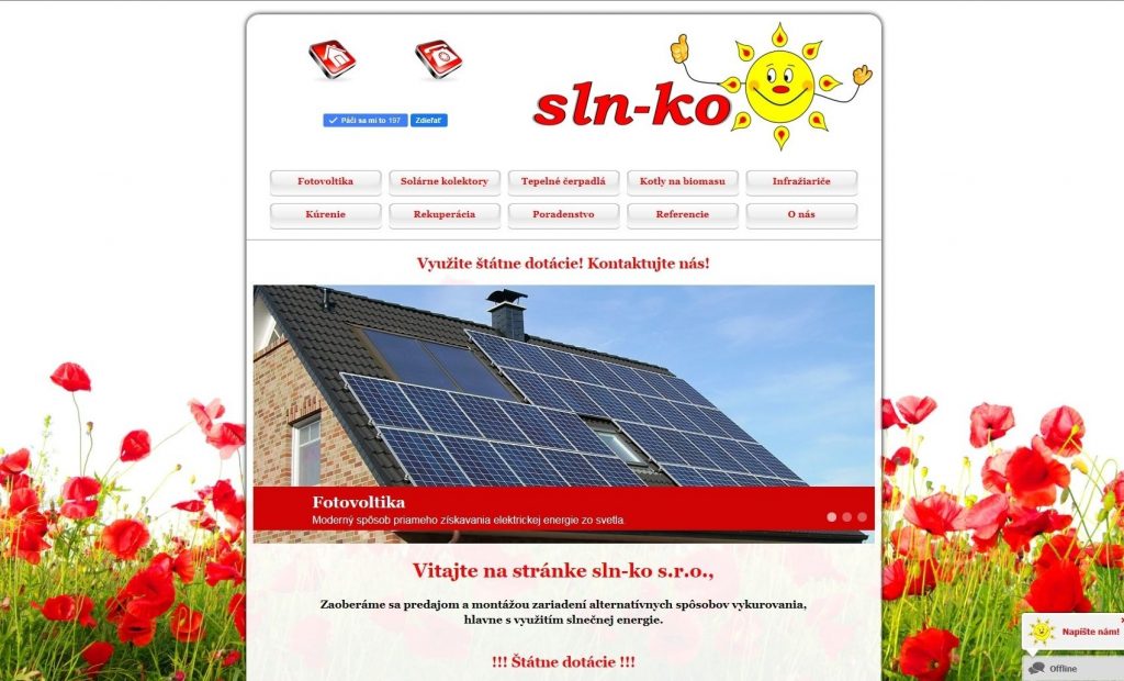 Referencie tvorby web stránok - Sln-ko s.r.o.